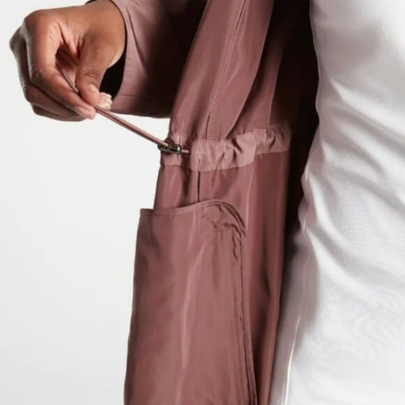 Athleta Jacket Women's Drip Drop Rain Jacket in Hearth Rose, Size S - Picture 3 of 6